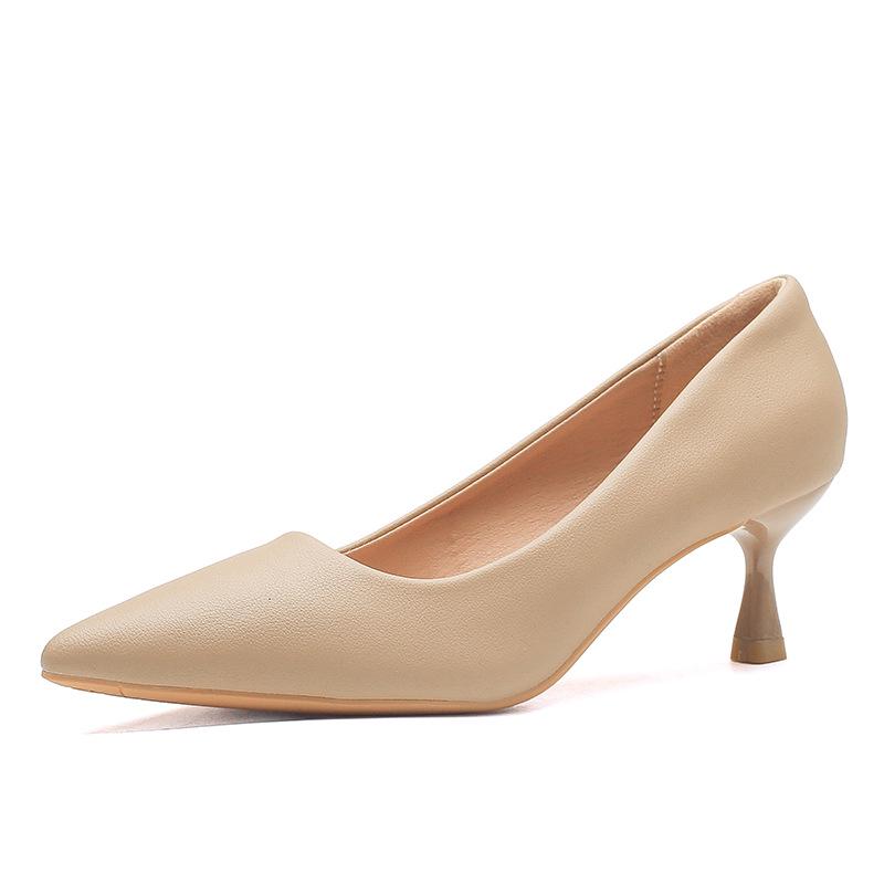 

Nude Pointed Toe Stiletto Heels for Women - Elegant 2025 Design, Comfortable for Work and Formal Events 36