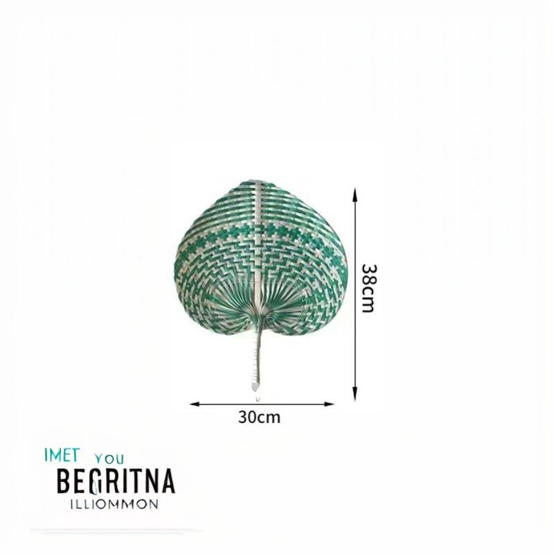 Bohemian Hand Woven Cattail Leaf Fan Natural Summer Cooling Manual Fan Wall Decor for Bedroom Picnic Housewarming Gift