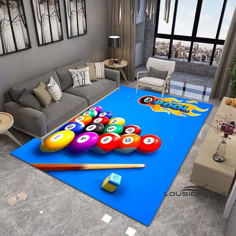 3D Color Black Pool Table Mat Carpet, Billiard Carpet, Ball Sports Carpet, Suitable for Living Room, Floor, Living Room,