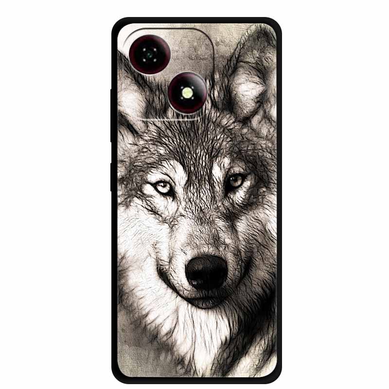 Case For ZTE Blade A35e Global Soft Silicone Phone Cases for ZTE Blade A35 E Dustproof Back Cover Moon Wolf Coque for ZTE A35E