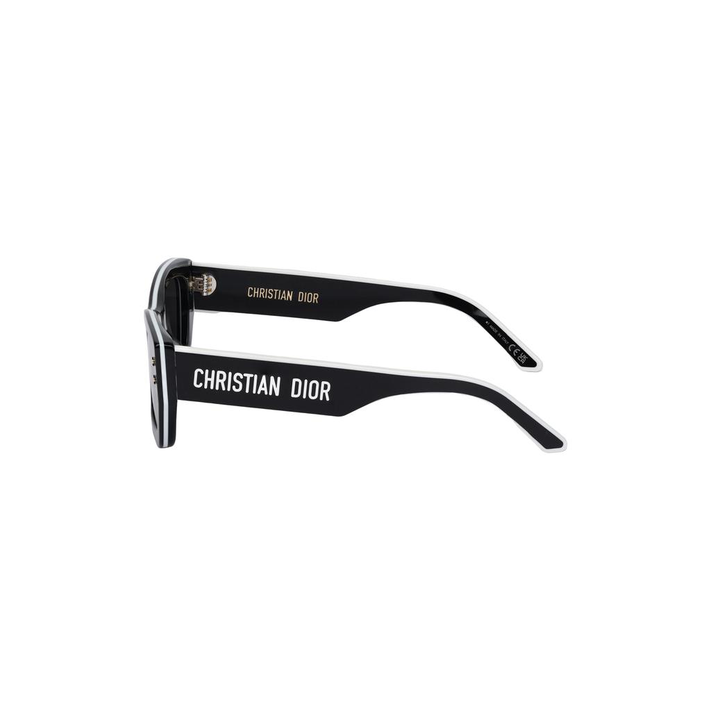Dior Okulary przeciwsłoneczne damskie DPFCS2UQR-10A0 z czarnym logo z literami o nieregularnym kształcie
