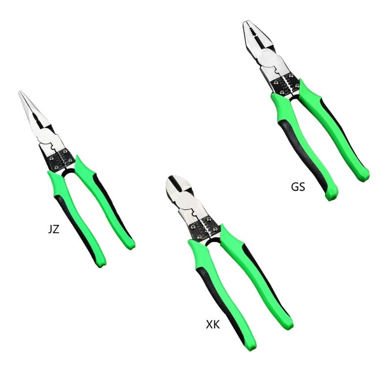 Electrician Pliers Multifunctional Needle Nose Plier for Wire Stripping Cable Cutter Terminal Crimping Hand Tools
