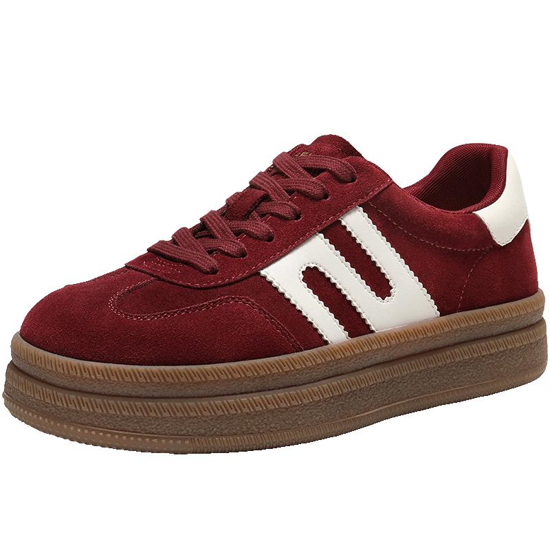 Belle Women s Retro Red German Training Casual Shoes 37
