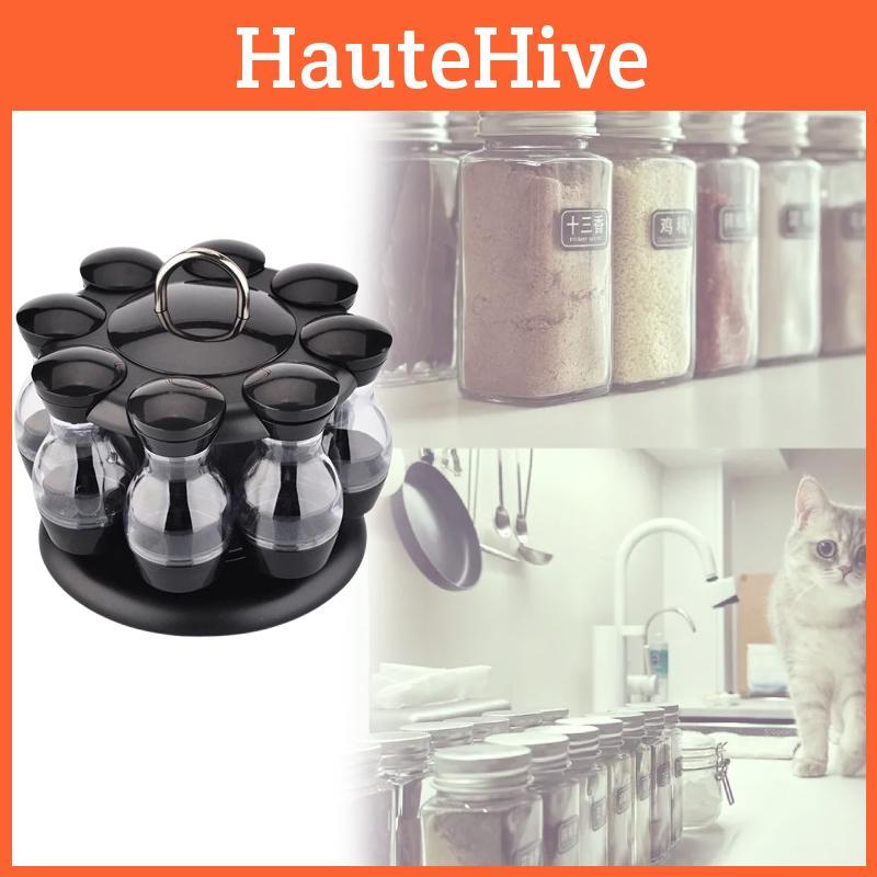 Rotatable Spice Container Durable Kitchen Countertop Home Dining Supplies Room
