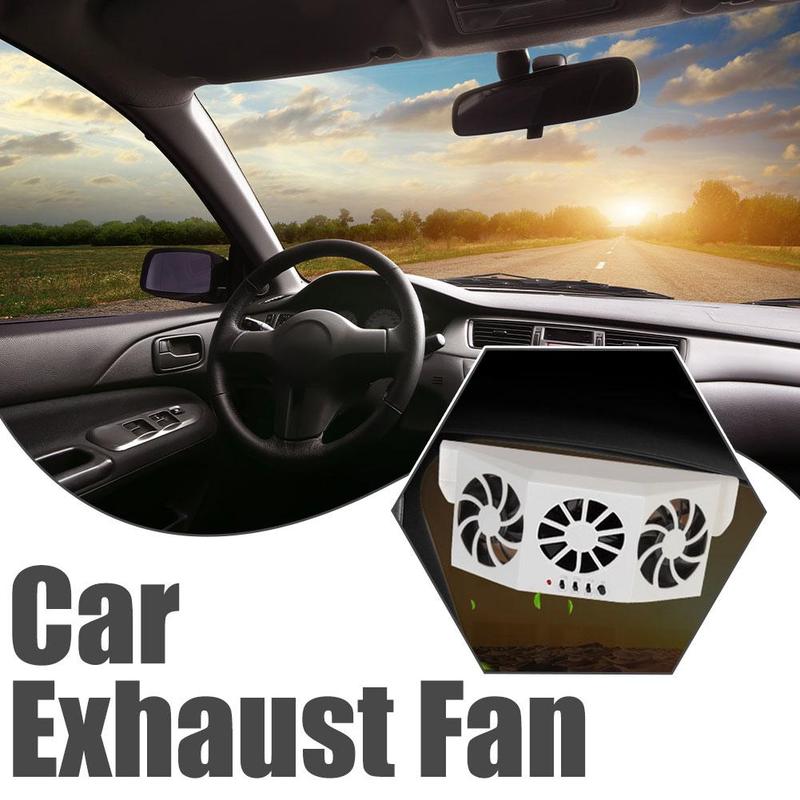 Solar Powered Car Ventilation Fan 3 Cooling Fans,Rechargeable Auto Air Circulation Cooler, Automatic Cooling Car Fan For Vehicle