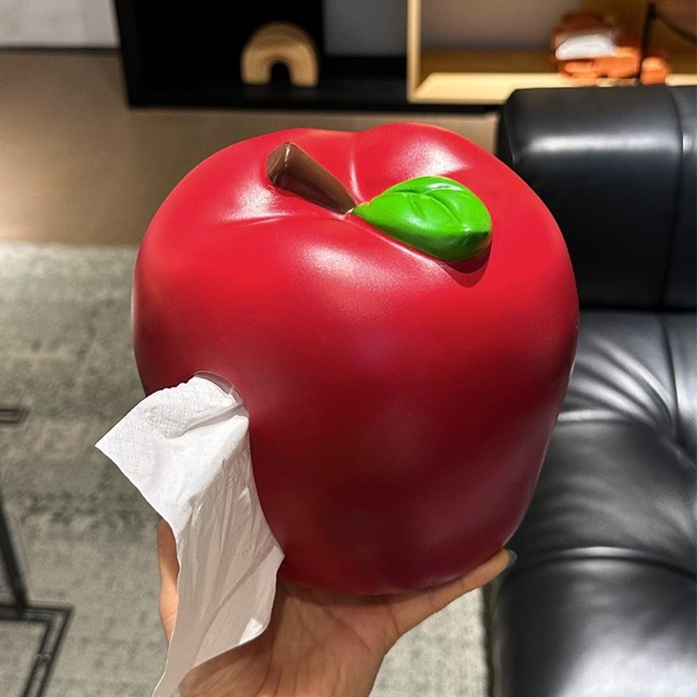 Organic Resin Fruit Tissue Box Decorative Textured Orange Tissue Container Waterproof Cute Paper Drawer Box Decor