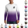 Herren Langarm Outdoor Hemd UPF50 Plus Sonnenschutz Atmungsaktiv Leicht Lockerer Schnitt Schnelltrocknend Hawaiianischer Stil T-Shirt