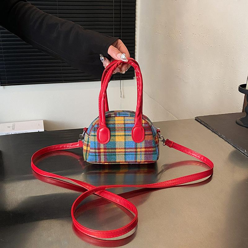 

Ретро клетка новый тренд Nizi fashion клетчатая сумка женская личность повседневная цветовая гамма сумка-мессенджер