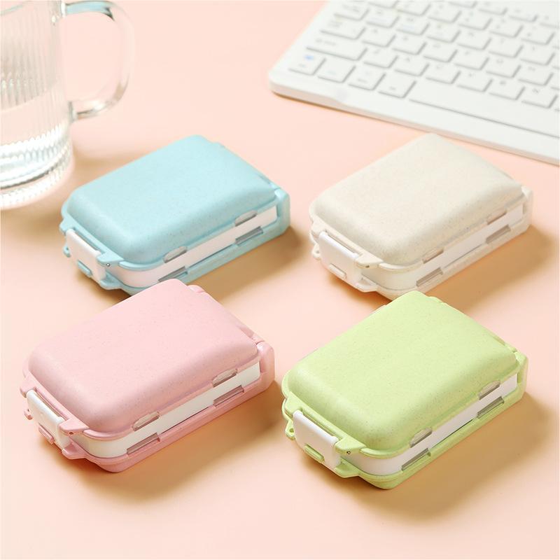 Eco-friendly Folding Mini Pill Box: Moisture & Damp Proof, Compact & Portable Carry-on.
