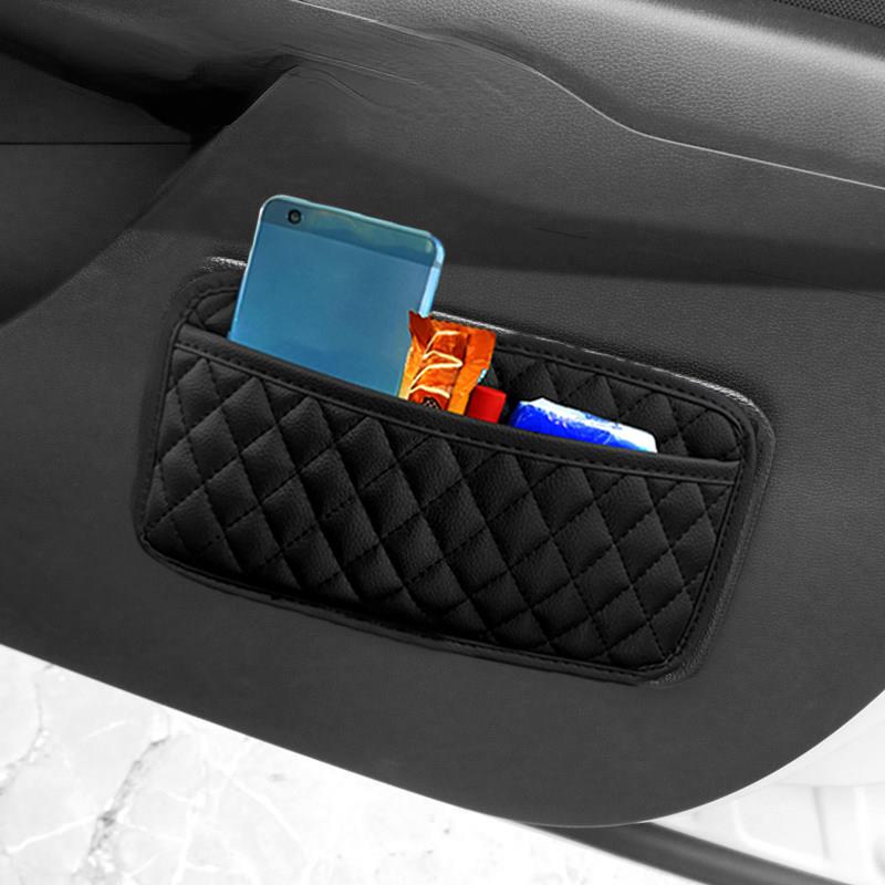 Organizer multifunzione per auto, tasca portaoggetti per auto, scatola portaoggetti per carte, telefono, chiavi, astuccio adesivo, accessori per interni auto