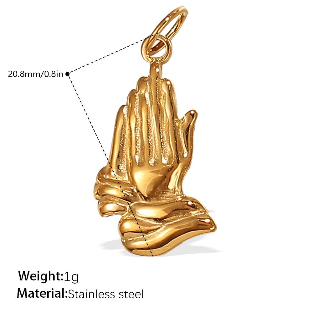 2026 DIY Pendant Necklace Fortune Amulets 18K Gold Plated Stainless Steel Charms Protection Luck Pendants for DIY Jewelry Making