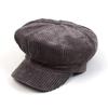Yunibeosyeolkemiseuteuli Belted Bold Corduroy Gray Newsboy Cap