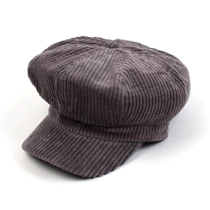 Yunibeosyeolkemiseuteuli Belted Bold Corduroy Gray Newsboy Cap