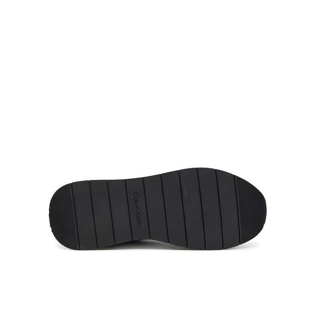 Men's Sneakers Calvin Klein Low Prof Runn Laceup Rubb Lth Hm0hm01707 Black