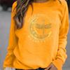 Libellenprint Herbst und Winter Neu Lockerer Kapuzenpullover mit Rundhalsausschnitt 6937