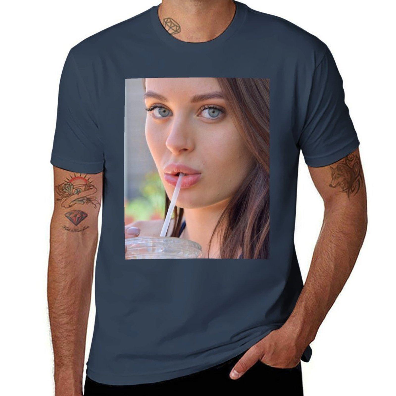 Beauty Lana Rhoades Tshirt Breathable Lightweight Summer Top S