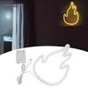 Modern Flame Neon Sign 5V Hanging LED Light Sign USB or Battery Powered Neon Lights Home Office