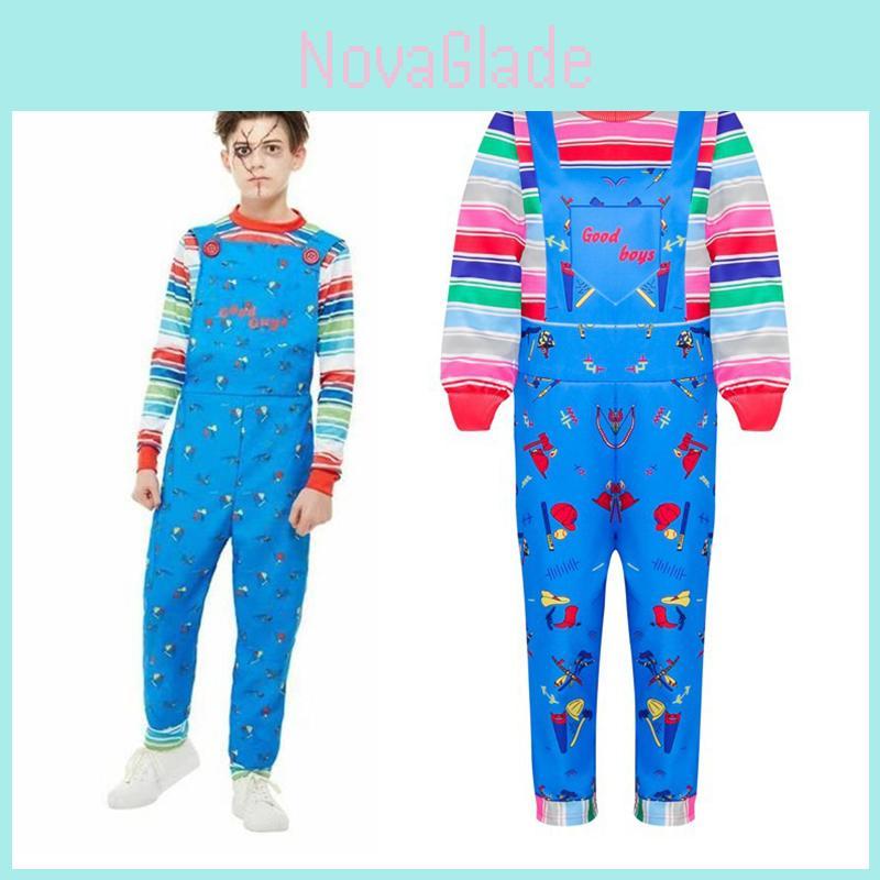 Adorável Fantasia Licenciada de Chucky de Brinquedo para Criança para Halloween Fantasia Infantil