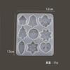 1 Pcs Christmas DIY Crystal Epoxy Mold Xmas Tree Snowflake Elk Pendant Keychain Listing Jewelry Silicone Mold Set Cookie Mold