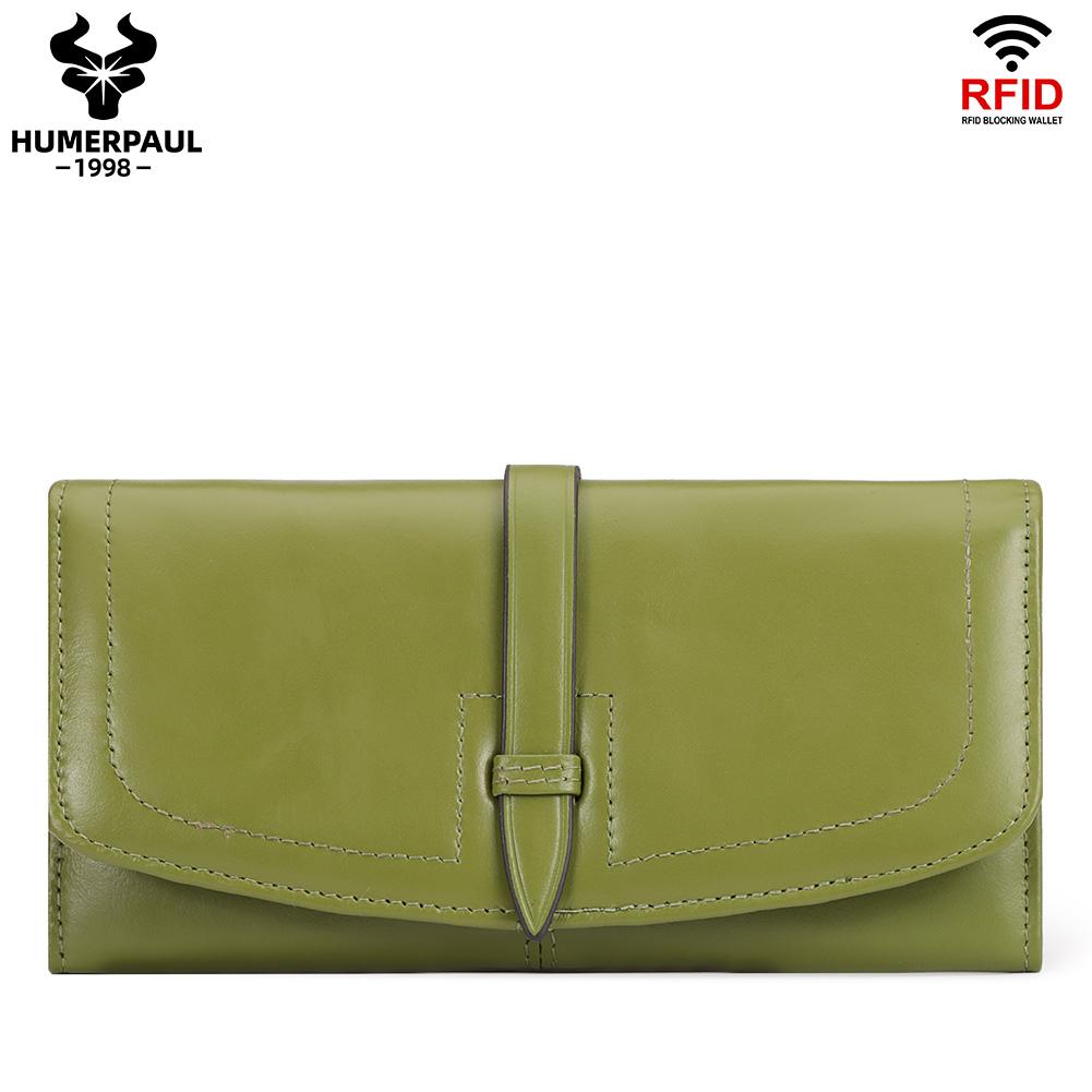 Humerpaul Neue Lange Brieftasche Aus Echtem Leder Frauen Geldbörsen Zipper Geldbörse Mode Hohe Qualität Geldbörsen Trendy Geldbörse Karte Halter Luxus