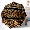 1 Stück Leopard Tiger Automatischer Öffnungs-/Schließschirm, 8-Rippen stabile Struktur, Automatisches Falten/Öffnen, Tragbarer Reiseschirm für Damen, 271