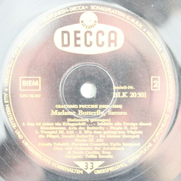 

LP Record GIACOMO PUCCINI RENATA TEBALDI Madama Butterfly Scenen BLK20501 Decca Germany Classical Used