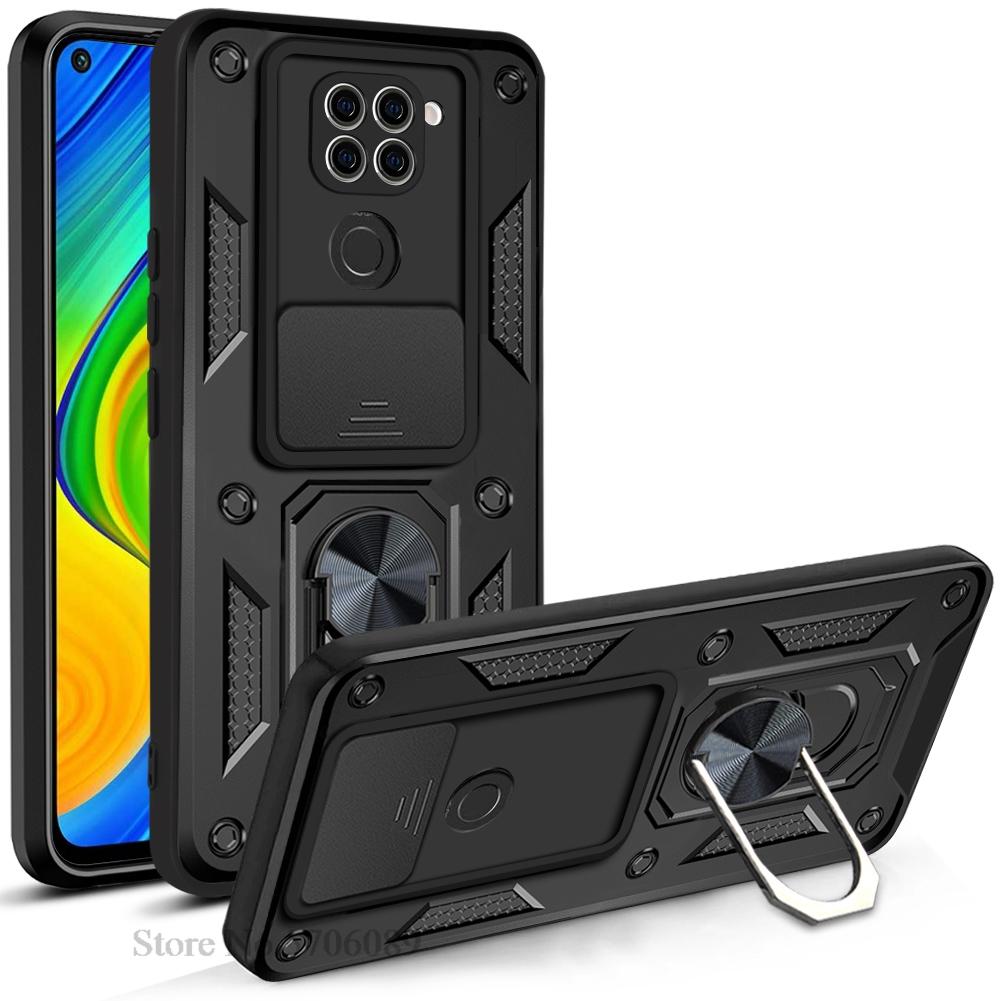 Para Redmi Note 9 Funda Armadura Resistente a Golpes Protector Deslizante de Lente Cubierta para Teléfono Para Xiaomi Redmi Note 9 Funda Carcasa