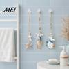 Coastal Style Room Accents Mediterranean Nautical Wall Hanging Decor, Handcrafted Wooden Ocean Ornaments, Decorative Pendants with Sea Animal