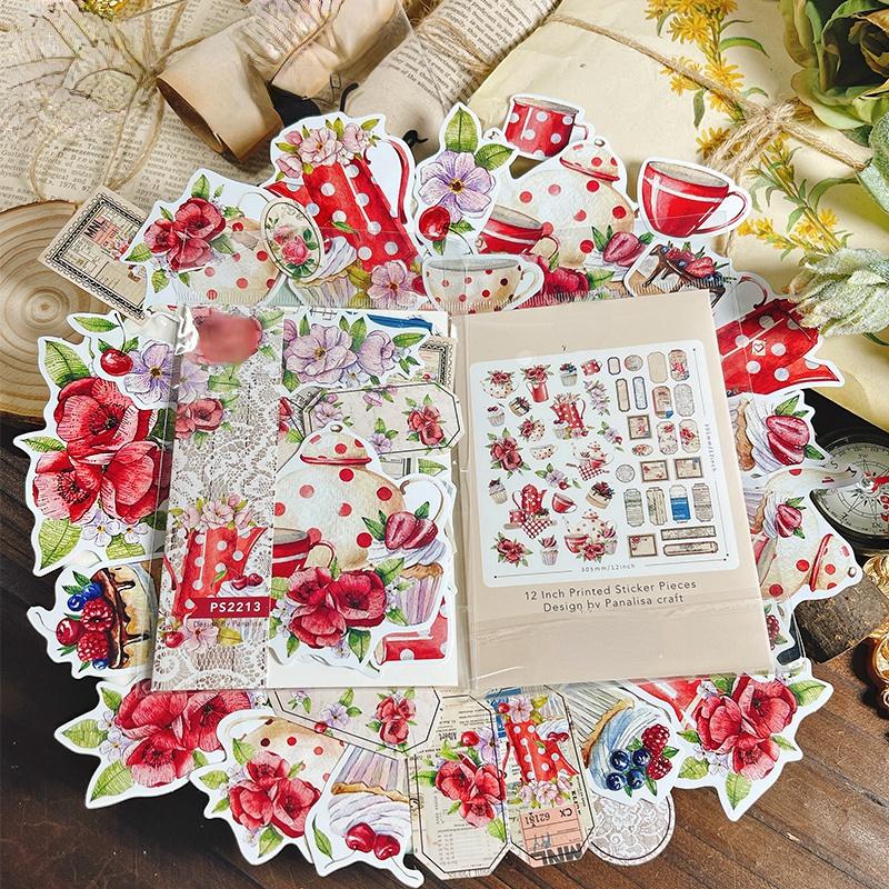 

Чайник Винтажные наклейки Die Cuts Набор для коллекции стикеров для планирования скрапбукинга / изготовления карт / проекта по ведению журнала