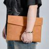A4 Leather Leather File Storage Bag Briefcase Simple Retro Single-layer Thickened Waterproof Large-capacity Business Meeting Bag
