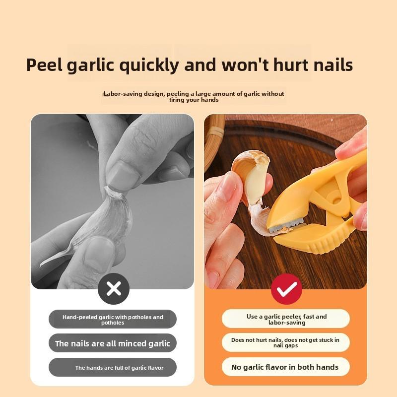 1PCS Garlic Skin Remover Clips Stainless Steel Vegetable Peeling Tool Garlic Peeling Tweezers Tongs Kitchen Gadgets