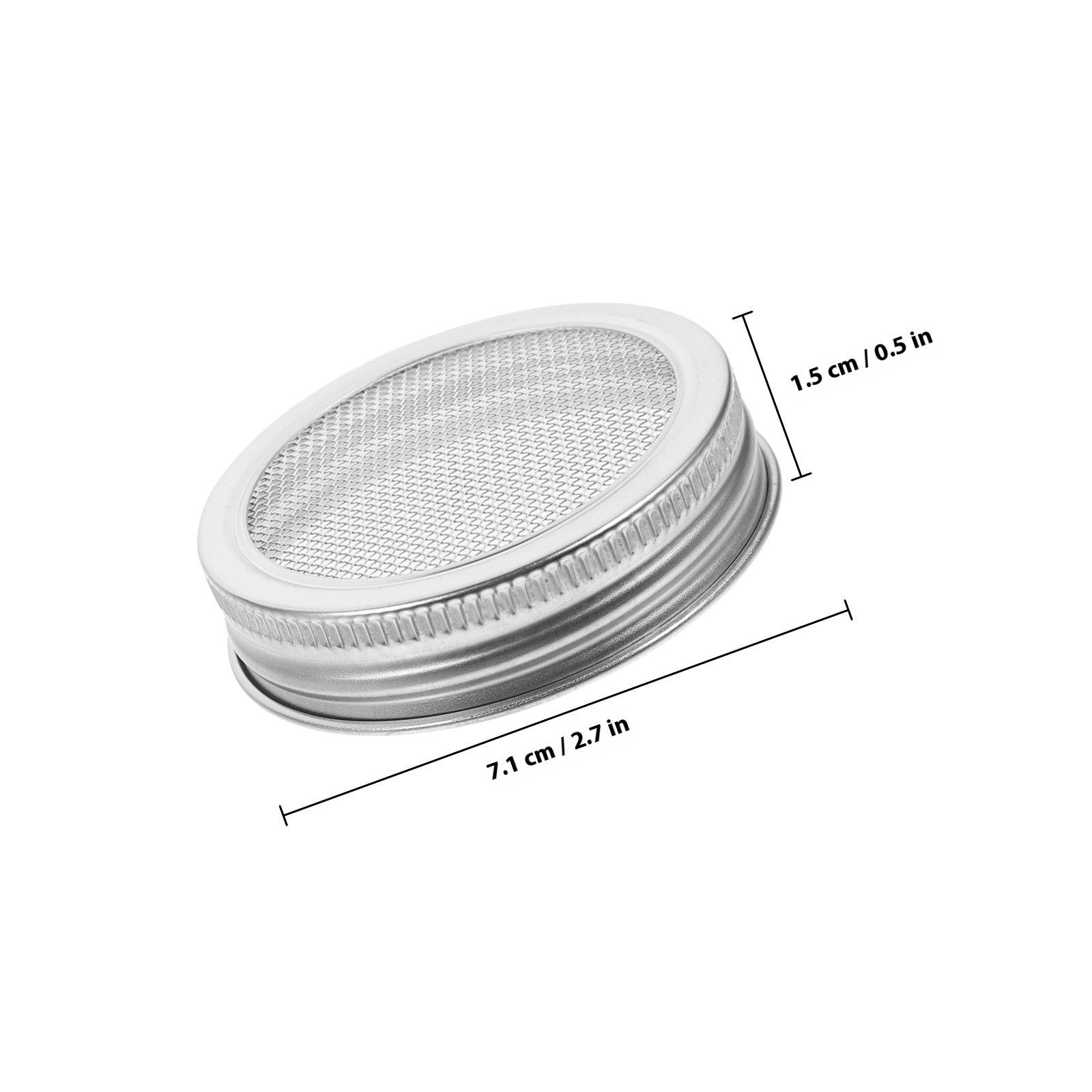 

4Pcs Stainless Steel Mesh Sprouting Jar Lids Heavy Duty Strainer Screen for Growing Bean Broccoli Sprout Maker