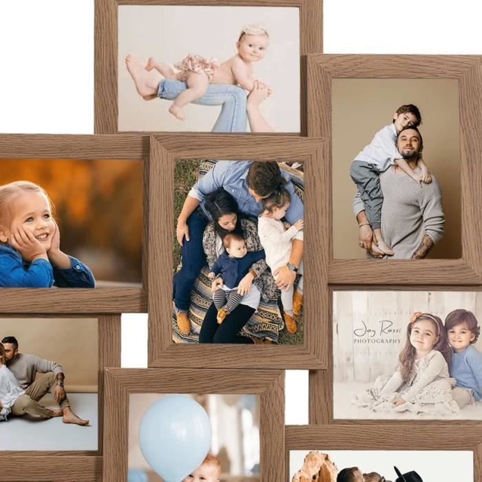 VidaXL Collage of Photo Frames for 10x Photos(13x18 Cm), Brown MDF