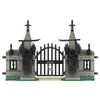Hell'S Gate Small Particles Building Block Scene Fence Landscape Halloween Haunted House Modular Ornament