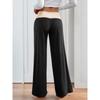 YYFS Women's Fashion Casual Solid Color Print High Waist Trousers Pants & Capris