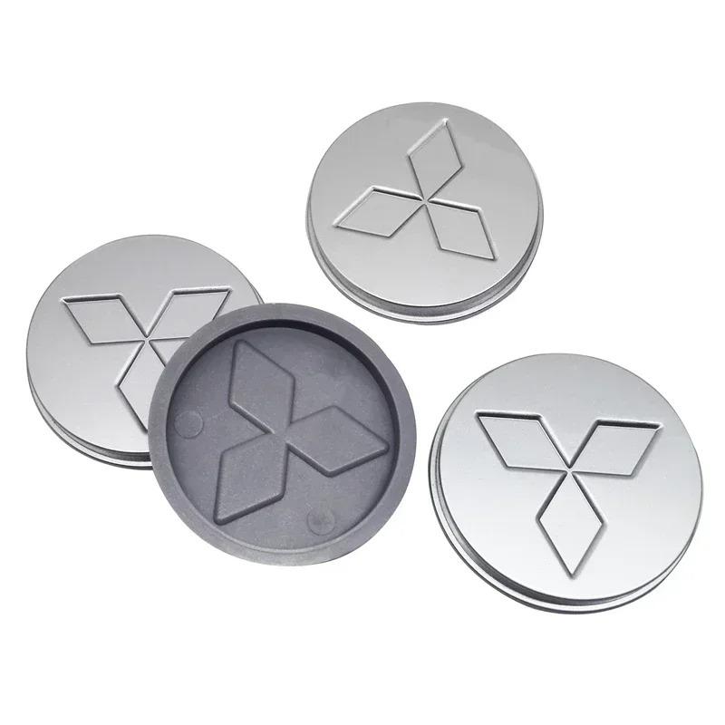 Cyxmtz1 4pcs Car Wheel Center Hub Caps Emblem for Mitsubishi Lancer Ralliart Outlander ASX Colt Pajero Eclipse Delica Accessories