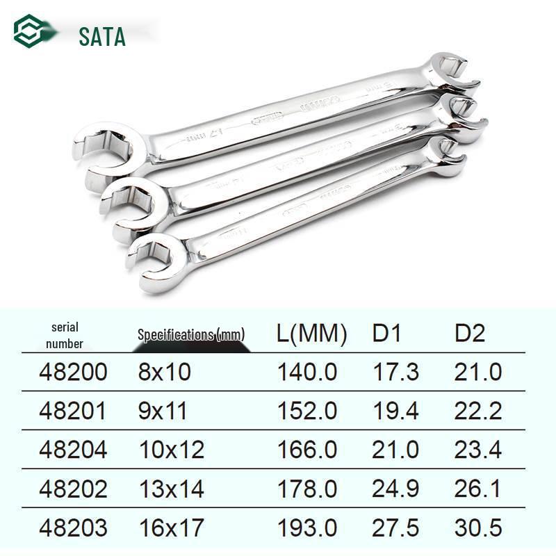 SATA Fully Polished Oil Filter Wrench (Models: 48200-48204) 8x10MM