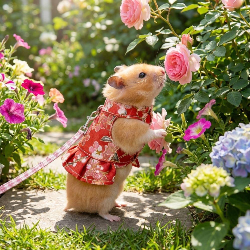 Escape-Proof Ferret Harness Skirt Breathable Hamster Vest Cute Harness Suit Pet Costume