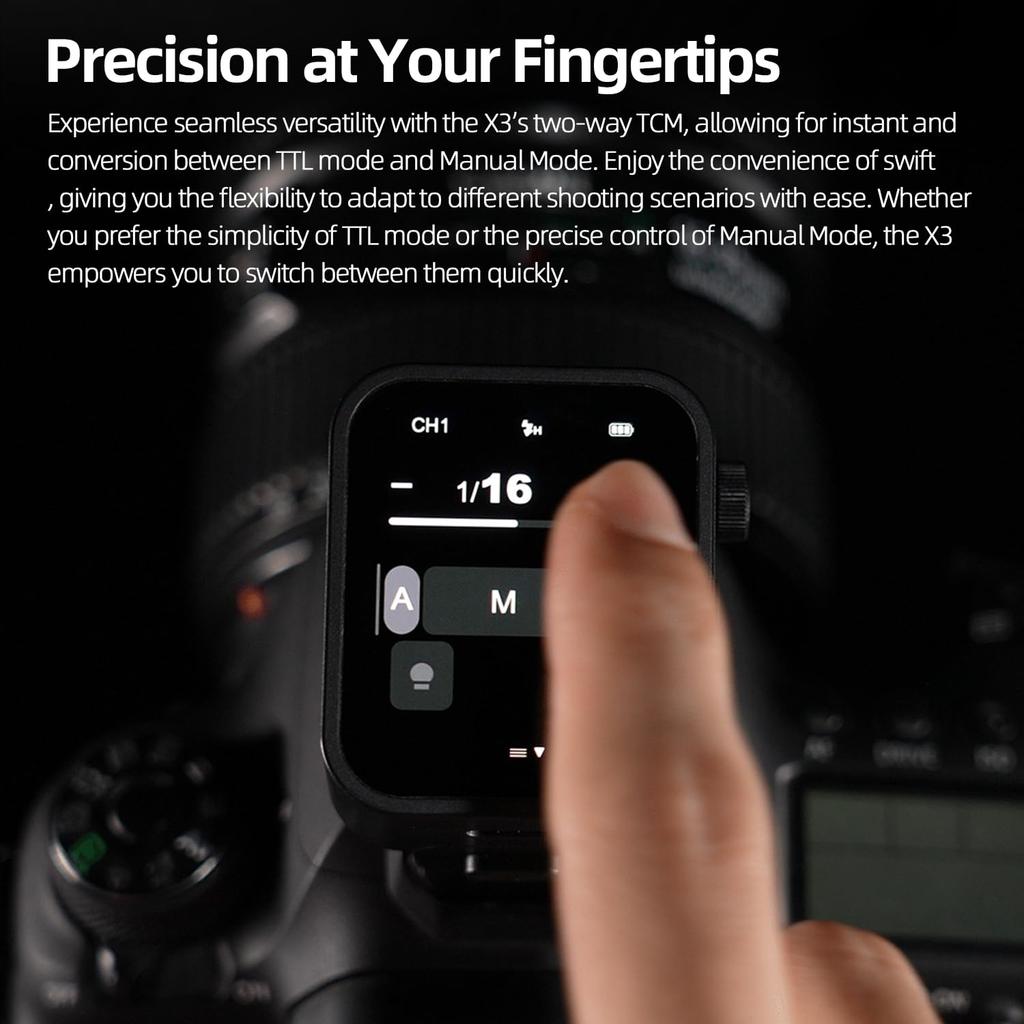 Godox X3 O Touch Screen Wireless Flash Guide TLL Auto Metering High Speed Sync Lithium Flash Studio Light Wireless Trigger Support Fast Charging