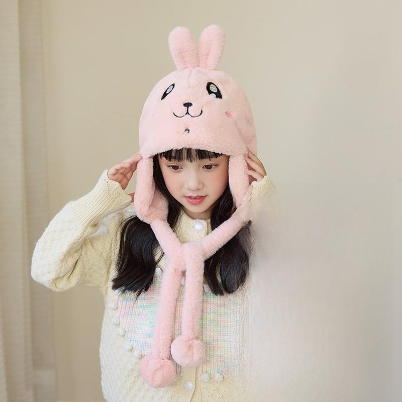 Kids Animal Cartoon Knitted Hat With Cozy Polyester Fabric For Cold Weather