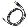 3.5mm 1Celsius8 Inch Male To Dual 6.35mm 1Celsius4 Inch TS Male Cable Stereo 1Celsius4 To 1Celsius8 Cable for Amplifier Mixer