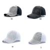 Cool Girls Baseball Hat Adjustable Women Sun Cap Soft Breathable Sunproof Brim Ponytail Hat Outdoor Floppy Camping Hats  White
