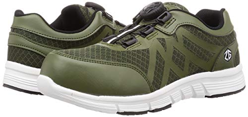 co-cos nobuoka Safety Sneakers with Toe Cap, ATOP Dial System, Lightweight, ZG, Men's, Green, Size 27cm