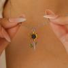 Collana con Ciondolo Girasole e Perla - Gioielli Eleganti alla Moda da Donna