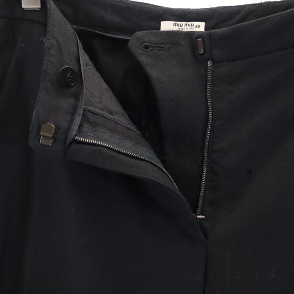 MIUMIU İtalya'da Üretildi Yün pantolon 40 siyah Kadın Kullanılmış