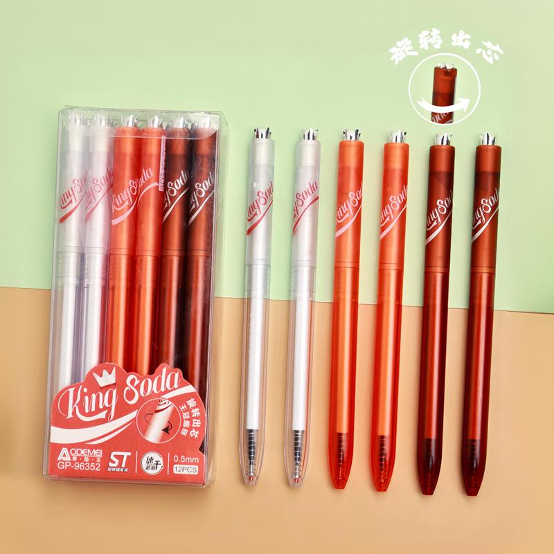 

Twist-Out Core 0.5mm Black Gel Pen - Student & Office Use Black [1 box of 12]
