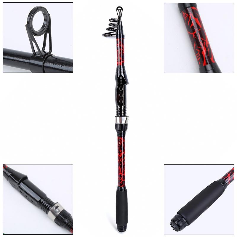 European & American Mini Telescopic Ultra-light Fishing Rod - Short Handle for Sea & Lure Fishing
