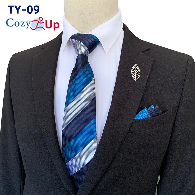 Men Two-piece Tie Set Stripe Necktie  Business Fashion Handkerchief Paisley