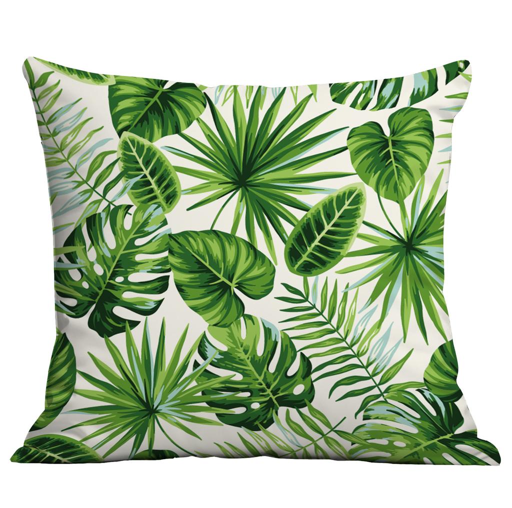 Νέα Πράσινα Φυτά, Τροπικά Φυτά, Μαξιλάρι Τυπωμένο Υψηλής Ευκρίνειας, Κάλυμμα Μαξιλαριού Καναπέ Σπιτιού