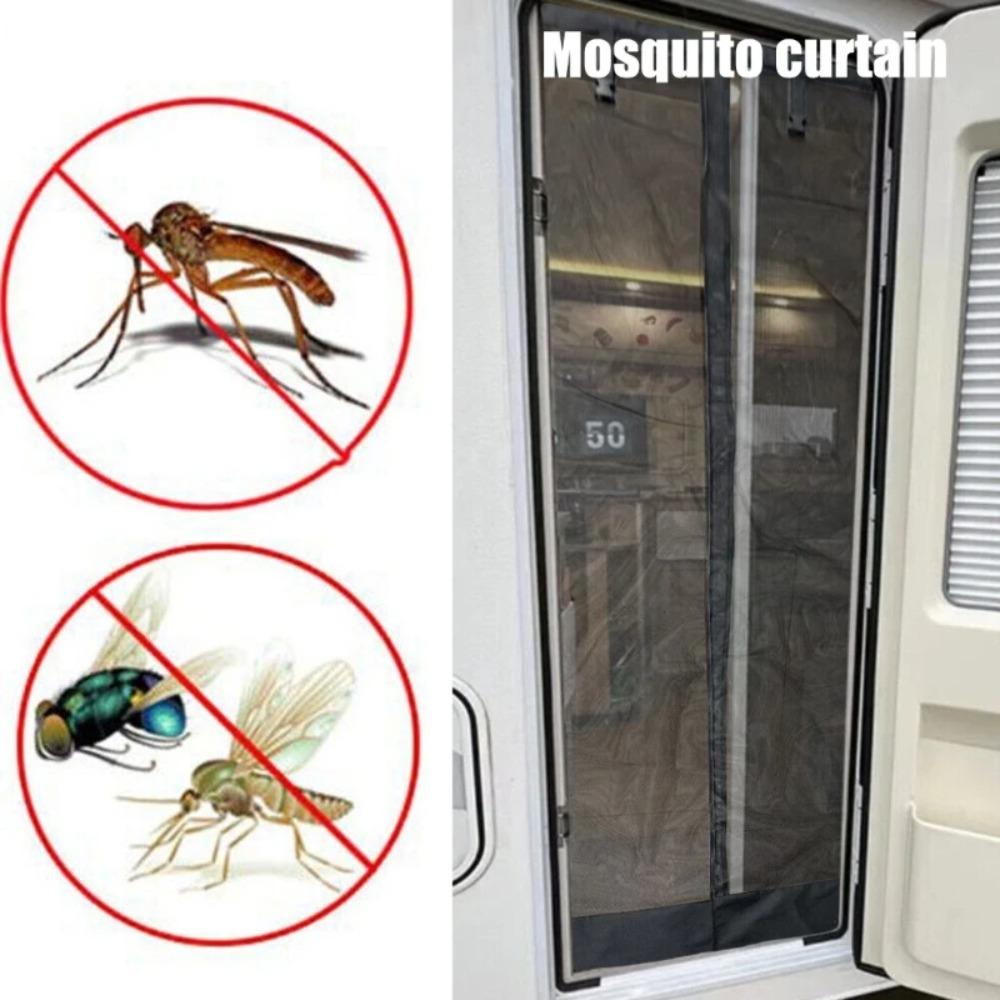Automatic Closing Camper Van Mosquito Curtain Magnetic Insect Proof Door Screen  Motorhome